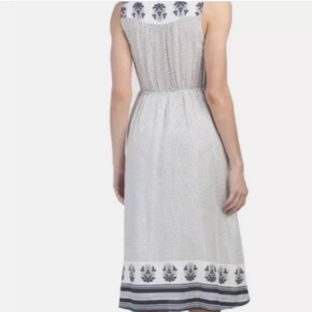 Lucky Brand‎ blue and white polka dot sleeveless maxi dress. Size L